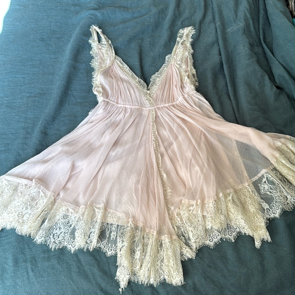 Free People Brand Knight Marilyn Lace Luxe Vintage Ethereal Mini Dress